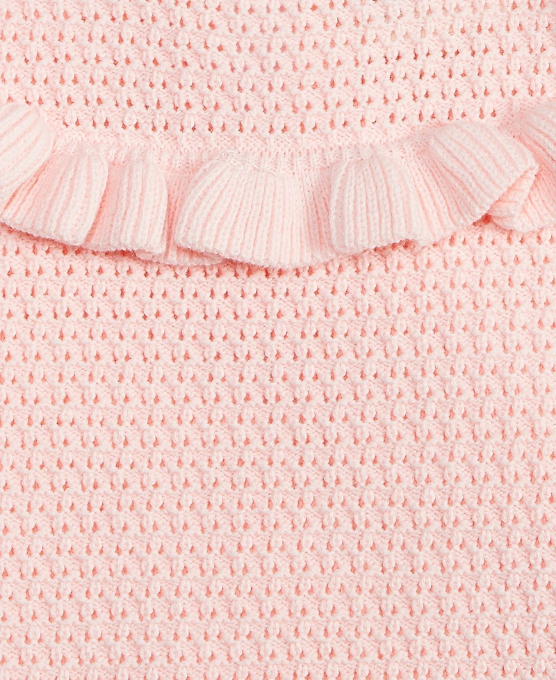 First Impressions Baby Girls Pointelle Cotton Ruffled Romper, Exclusively at Macy's