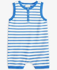 First Impressions Baby Seaside Striped Cotton Romper, Exclusively at Macy's