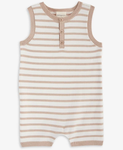 First Impressions Baby Seaside Striped Cotton Romper, Exclusively at Macy's