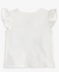 First Impressions Baby Girls Kitty Mermaid Graphic Flutter-Sleeve Top, Exclusively at Macy's