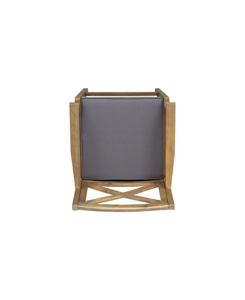 Streamdale Logan Acacia Wood Patio Barstools, Set of 2 Transitional Charm with Durable Design
