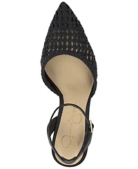 Jessica Simpson Women's Nariro Block-Heel Woven Pumps