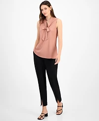 Kasper Women's Tie-Neck Sleeveless Top