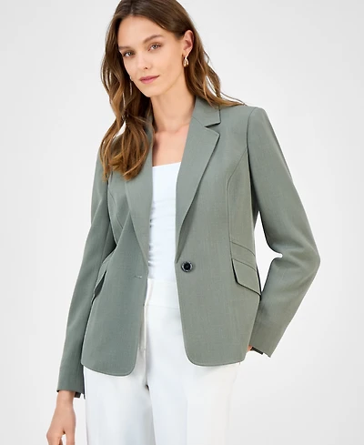 Kasper Women's One Button Notched Collar Blazer
