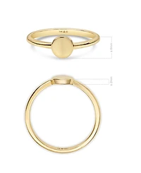 Devata Round Disc Ring in 14K Gold, Size 7, approx. 2.0 grams