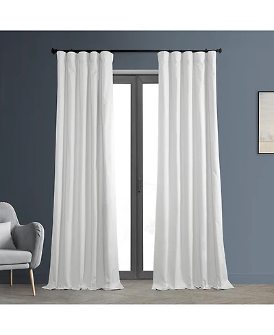 Half Price Drapes Whisper White Solid Cotton Hotel Blackout Curtain