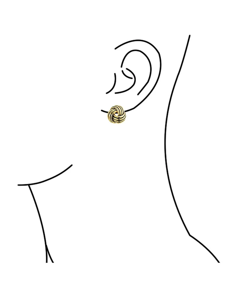 Bling Jewelry Set of 2 Rope Cable Twist Knot Clip-On Earrings Oxidized Silver Gold Plated