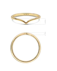 Devata Wishbone Ring in 14K Gold, Size 7, approx. 1.4 grams