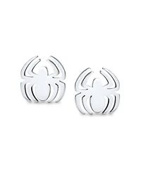 Bling Jewelry Set of 2 Black Widow Spider Ear Plug Illusion Stud Earrings Surgical Steel 16G