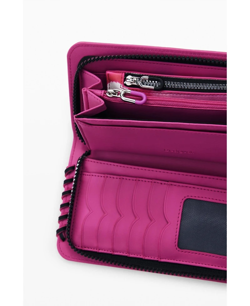 Desigual Women's Medium wallet with detachable leather-effect