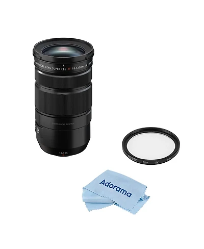 Fujifilm Xf 18-120mm f/4 Lm Pz Wr Lens, Black with 72mm Multi Coated Uv Slim Filter, Cleaning Cloth