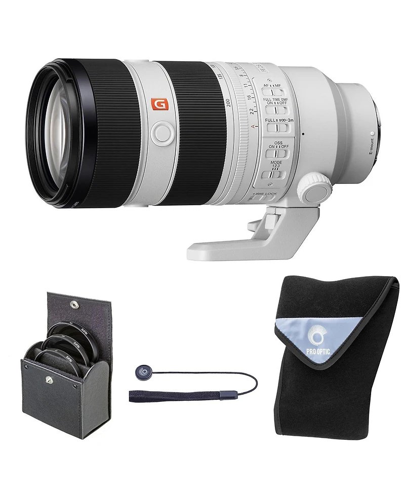 Sony Fe 70-200mm f/2.8 Gm Oss Ii G Lens, Bundle with 77mm Digital Essentials Filter Kit and 19x19" Lens Wrap