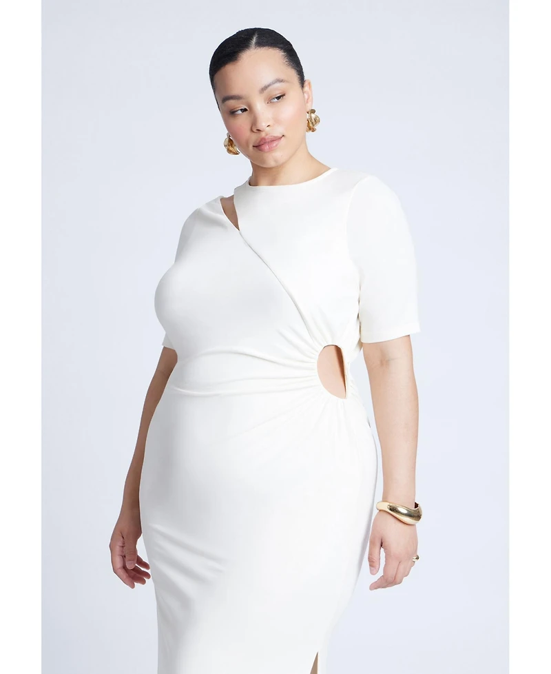 Eloquii Women's Cutout Detail Knit Maxi Dress