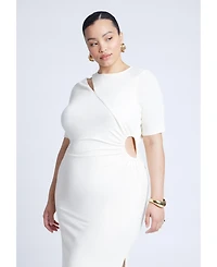Eloquii Women's Cutout Detail Knit Maxi Dress