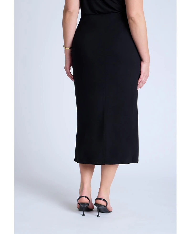 Eloquii Women's Twist Skirt With Slit