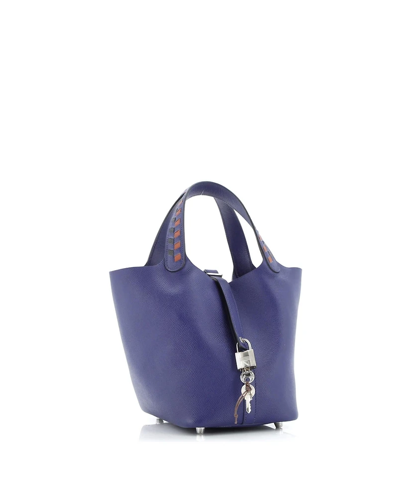 Pre-Owned Hermes Pm Picotin Lock Bag Tressage Epsom