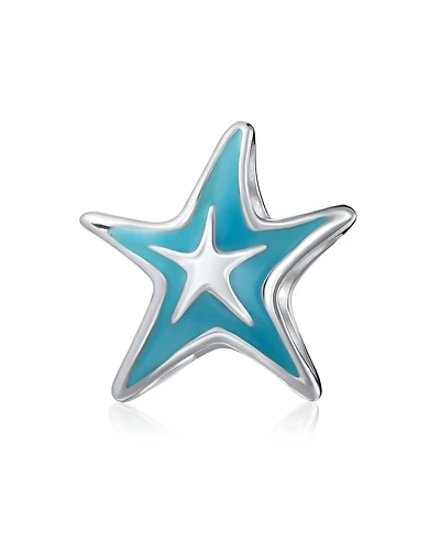 Bling Jewelry Nautical Travel Beach Charm Bead Starfish Sterling Silver for European Bracelet
