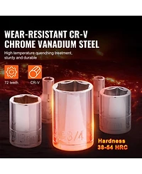 Mechanics Tool Set And Socket Set, Drive Deep And Standard Sockets, 205 Pcs Sae And Metric Mechanic Tool Kit With Bits, Combination Wrench, Hex Wrench