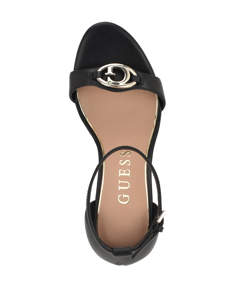 Guess Women's Kabrina G Logo Ankle Strap Stiletto Sandals