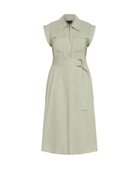 City Chic Plus Utility Midi Dress