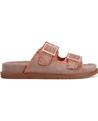 Earth Women's Fausto Stitched Double Band Slip-On Sandals