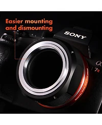 K&F Concept Kf M10105 High-precision Lens Adapter Ring, Matte Paint, Orange Secondary Oxide, M42-nex Pro