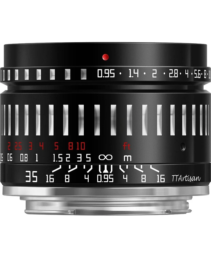 TTArtisan 35mm f/0.95 Lens for Fuji X, Black & Silver