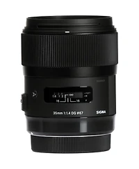 Sigma 35mm f/1.4 Dg Hsm Art Lens for Nikon F, Bundle with ProOptic 67mm Filter Kit, Flex Lens Shade, Cleaning Kit, Lens Cap Tether, Lens Cleaner, Mac