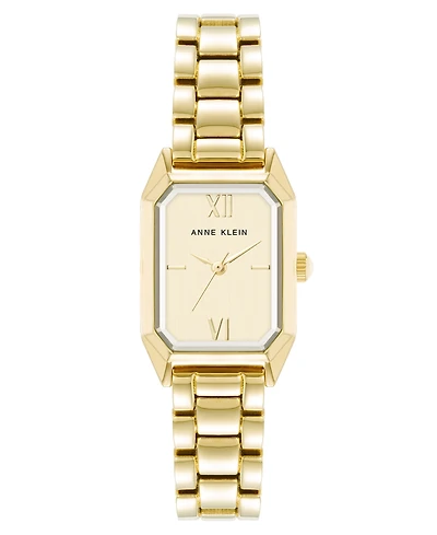 Anne Klein Women's Quartz Petite Octagonal Gold-Tone Metal Alloy Bracelet Watch, 21mm