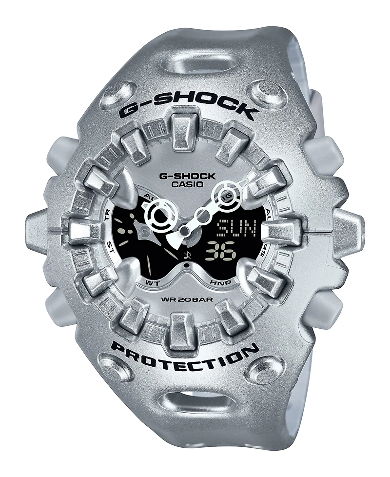 G-Shock Men's Silver Tone Resin Watch, 58.2mm