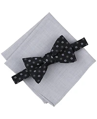 Bar Iii Men's Floral Bow Tie & Solid Pocket Square Set, Exclusively at Macy's