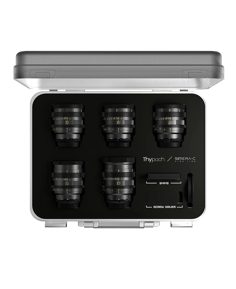 Thypoch Simera-c 21mm, 28mm, 35mm, 50mm and 75mm T1.5 Prime Cine 5-Lens Kit for Sony E
