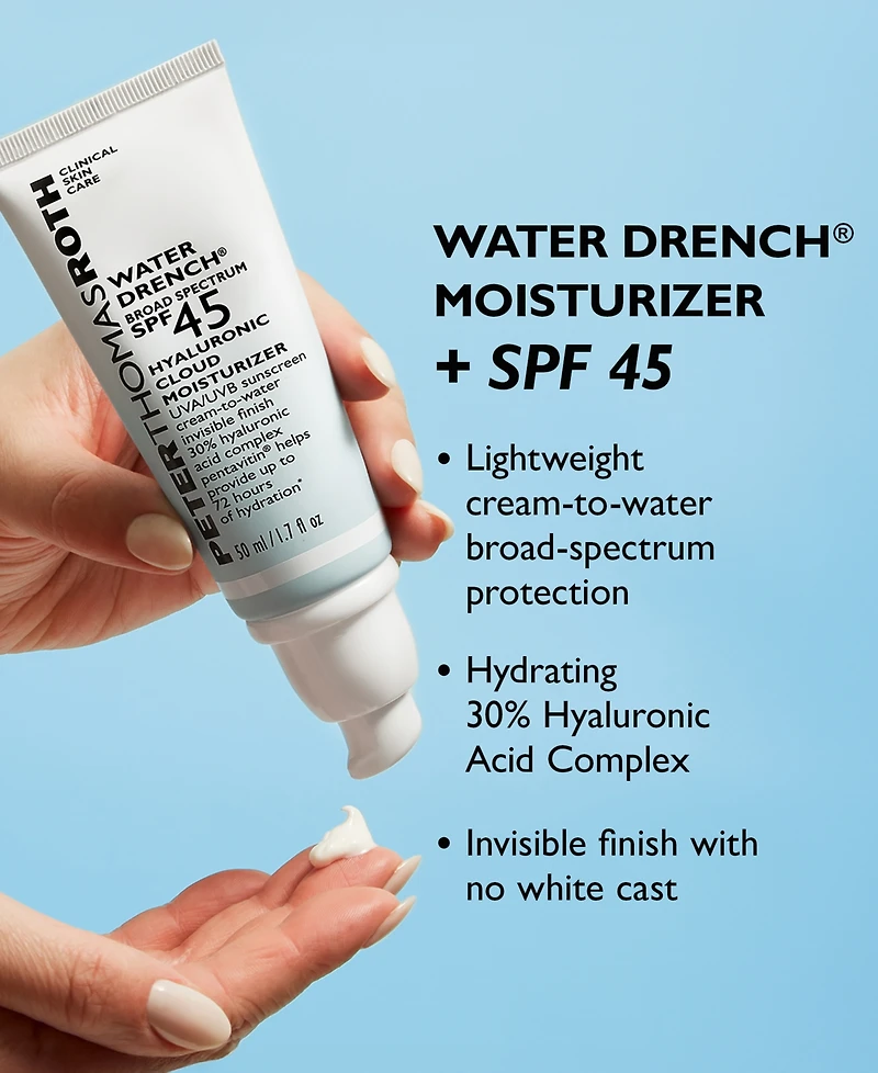 Peter Thomas Roth Water Drench Broad Spectrum Spf 45 Hyaluronic Cloud Moisturizer, 20 ml