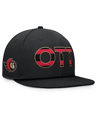 Fanatics Men's Black Ottawa Senators Authentic Pro Rink Snapback Hat