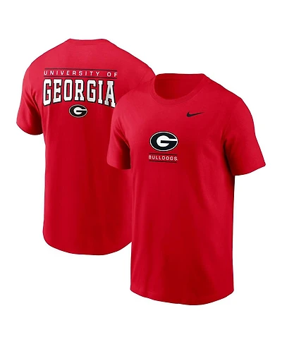 Nike Men's Red Georgia Bulldogs 2-Hit T-Shirt
