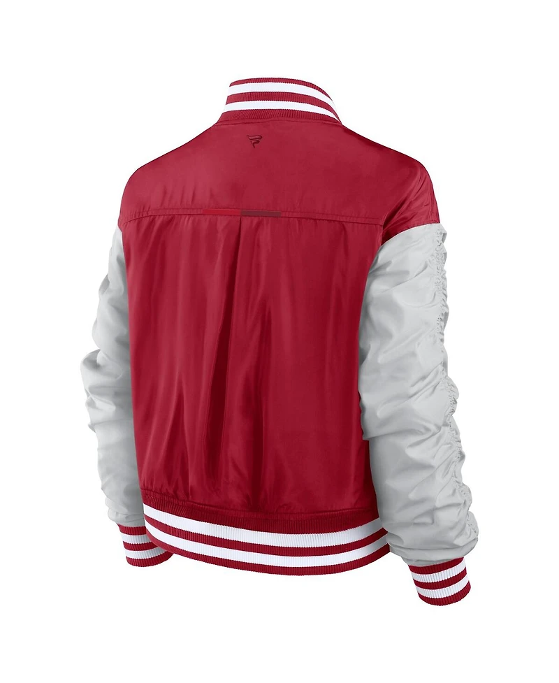Fanatics Women's Scarlet San Francisco 49ers Elements Wave Full-Snap Jacket