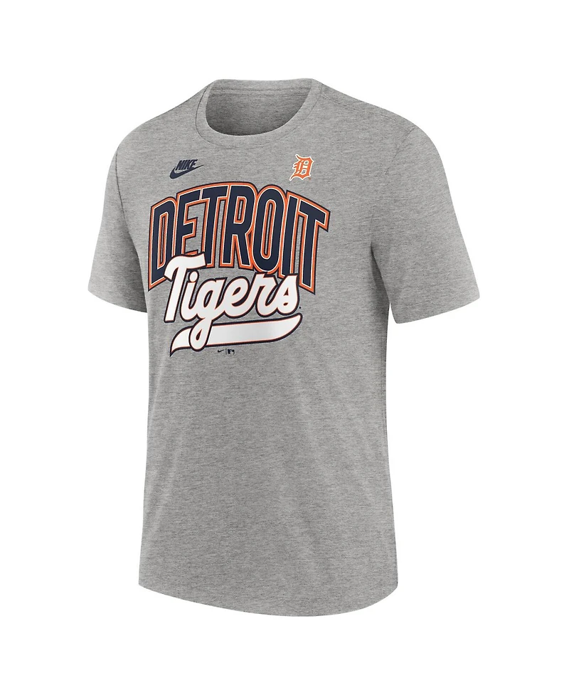 Nike Men's Heather Gray Detroit Tigers Cooperstown Collection Retro Tri-Blend T-Shirt