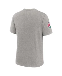 Nike Men's Heather Gray Philadelphia Phillies Cooperstown Collection Eras Tri-Blend T-Shirt