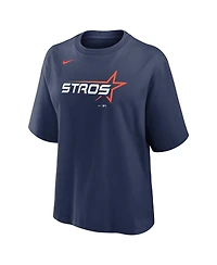 Nike Women's Navy Houston Astros 2025 City Connect Logo Boxy T-Shirt