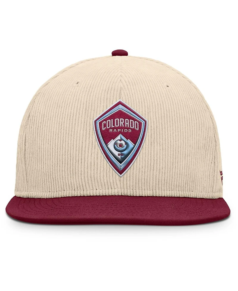 Fanatics Men's Cream Colorado Rapids Tempo Corduroy Snapback Hat