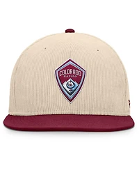 Fanatics Men's Cream Colorado Rapids Tempo Corduroy Snapback Hat