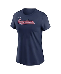Nike Women's Navy Cleveland Guardians Fuse Wordmark T-Shirt