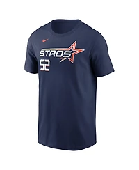 Nike Men's Bryan Abreu Navy Houston Astros 2025 City Connect Fuse Name Number T-Shirt