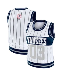Wear By Erin Andrews Women's White New York Yankees Sporty Tank Top