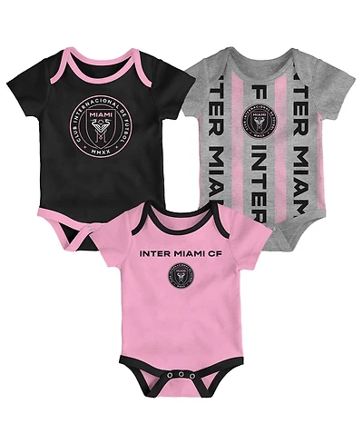 Outerstuff Newborn Inter Miami Cf Loyal Buddies Bodysuit 3-Pack
