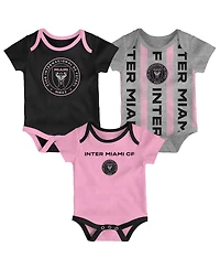 Outerstuff Newborn Inter Miami Cf Loyal Buddies Bodysuit 3-Pack