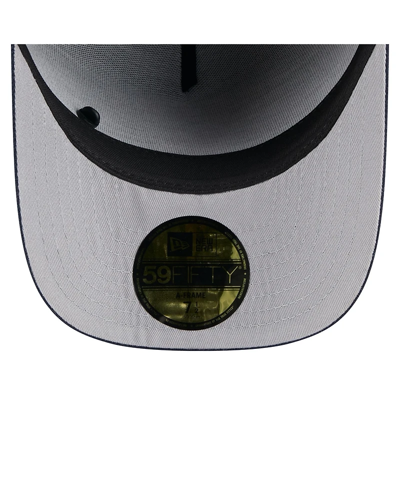New Era Men's Black/Navy Dallas Cowboys 2025 Nfl Draft On Stage A-Frame 59FIFTY Fitted Hat