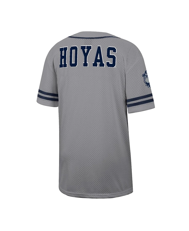 Colosseum Men's Gray Georgetown Hoyas Free Spirited Baseball Jersey