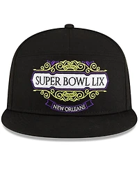 New Era Men's Black Kansas City Chiefs Super Bowl Lix Tarmac Split Panel 9FIFTY Snapback Hat
