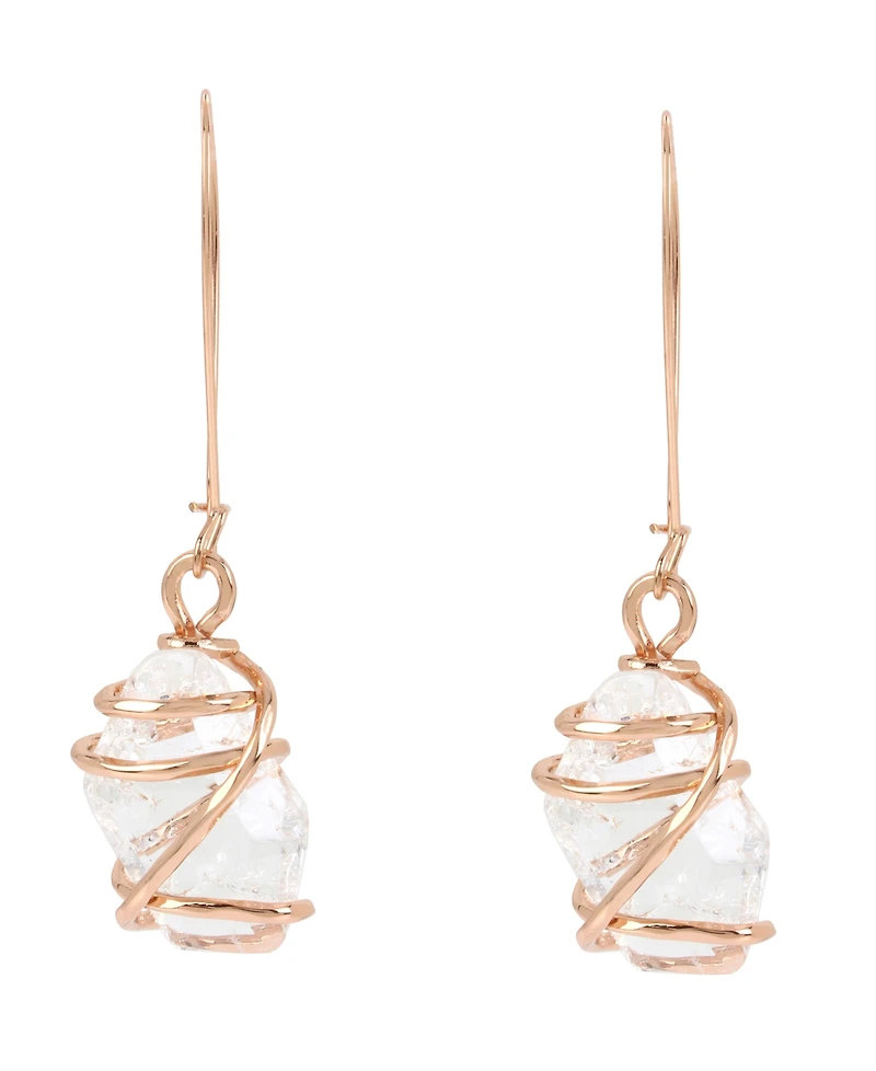 Robert Lee Morris Soho Faux Stone Caged Dangle Earrings